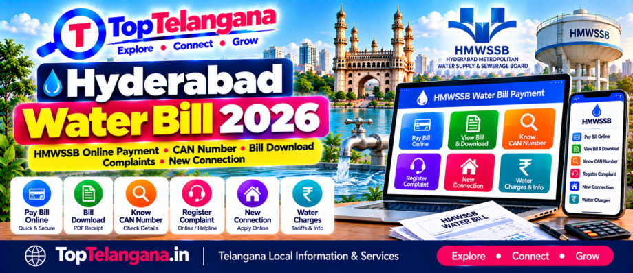 Hyderabad Water Bill 2026 HMWSSB online payment, CAN number and receipt guide – TopTelangana