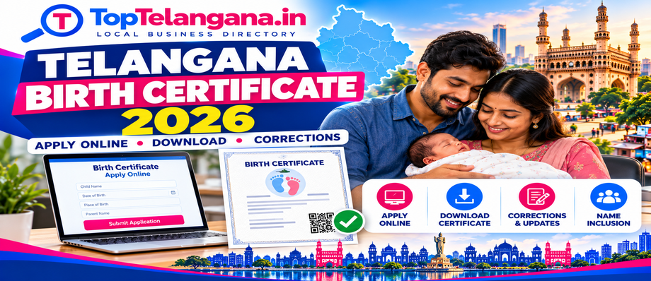 Telangana Birth Certificate 2026 – online application, download and corrections