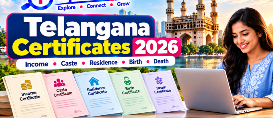Telangana Certificates 2026 guide for Income, Caste, Residence, Birth and Death