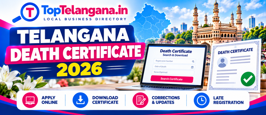 Telangana Death Certificate 2026 – apply online, download, corrections and late registration