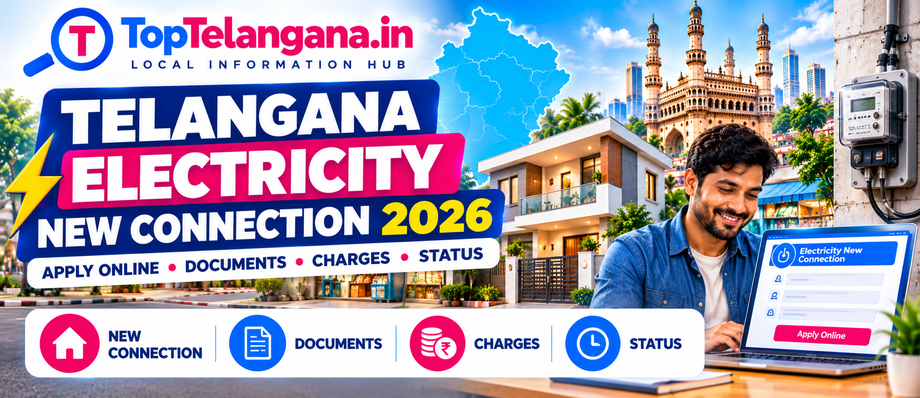Telangana Electricity New Connection 2026 – online application, documents, charges and status