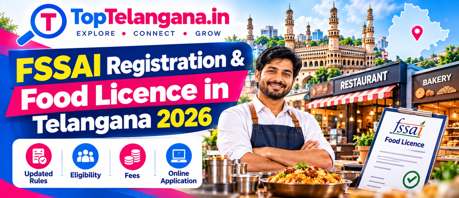 FSSAI registration in Telangana 2026 – food licence, fees and online application guide