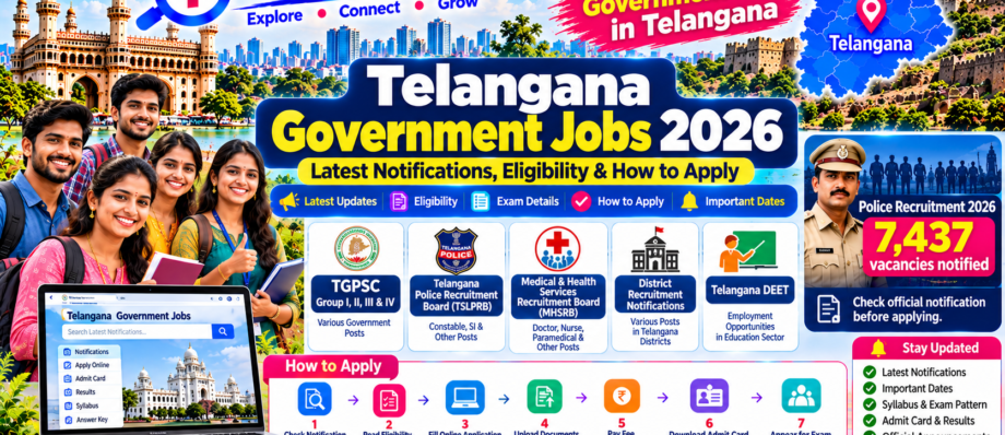 Telangana Government Jobs 2026 latest notifications, TGPSC, police, health and district recruitment guide – TopTelangana