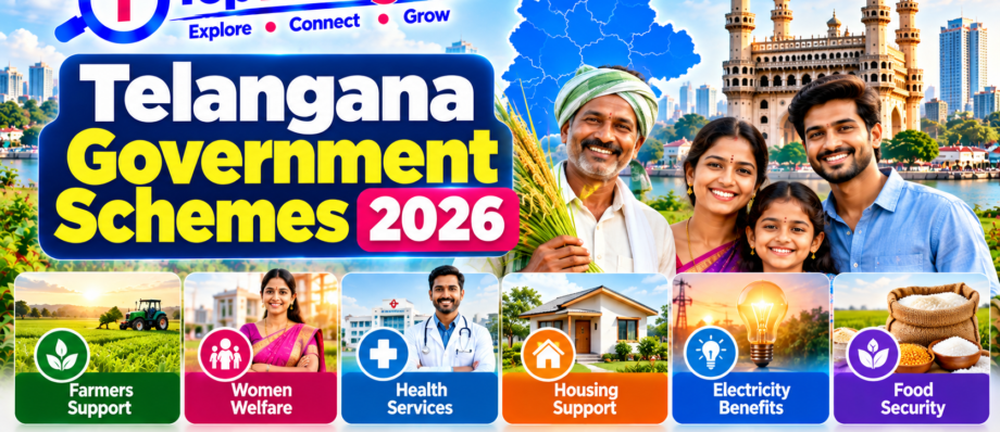 Telangana Government Schemes 2026 for farmers, women, health, housing, electricity and food security – TopTelangana