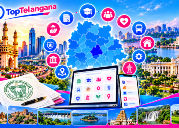 Telangana Government useful links and online services including MeeSeva, certificates, education, health, jobs, land and transport