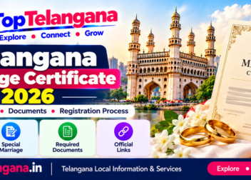 Telangana marriage certificate 2026 online application, required documents and marriage registration guide.