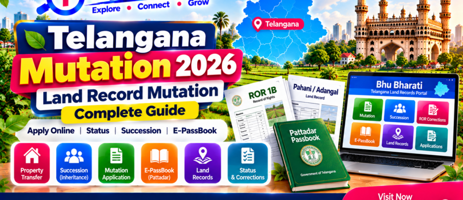 Telangana Mutation 2026 Bhu Bharati land record mutation and E-PassBook guide – TopTelangana