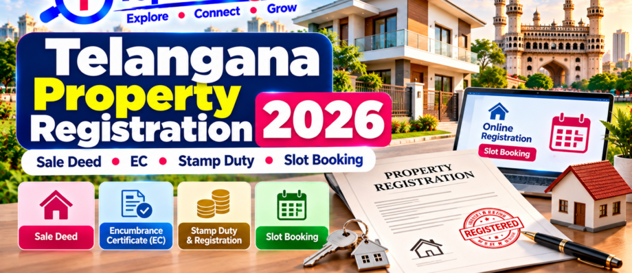 Telangana Property Registration 2026 guide covering sale deed, EC, stamp duty and slot booking – TopTelangana