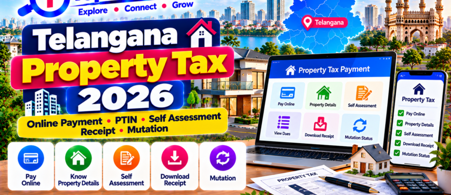Telangana Property Tax 2026 online payment, PTIN, self-assessment and receipt guide – TopTelangana