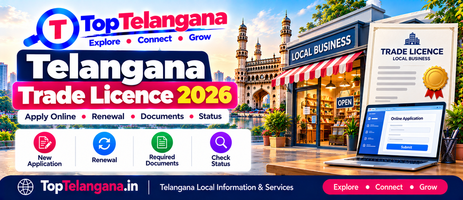 Telangana trade licence 2026 guide for online application, renewal, documents and GHMC services.